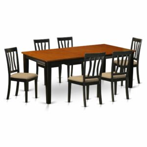 This unique beautiful 6 seats rectangular shaped kitchen table with genuine rubber woodis suitable for your kitchen area or dining space. Black & Cherry table top finish will add a specific and elegant touch to your present decor style. Various personalisation options available for table top