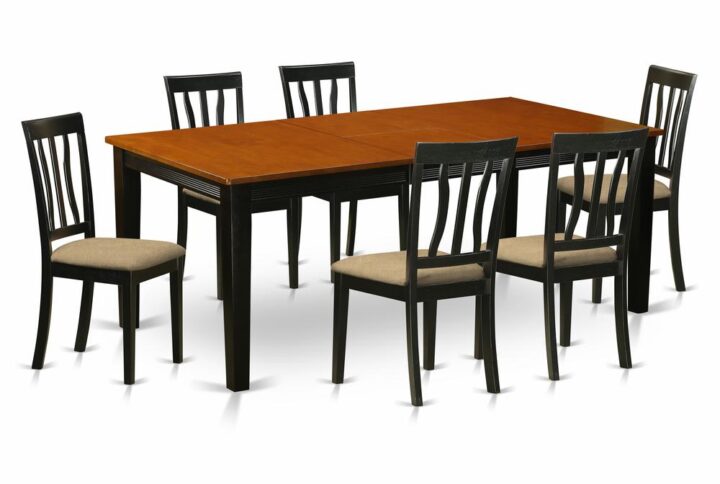 This unique beautiful 6 seats rectangular shaped kitchen table with genuine rubber woodis suitable for your kitchen area or dining space. Black & Cherry table top finish will add a specific and elegant touch to your present decor style. Various personalisation options available for table top