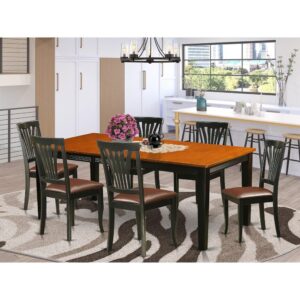 This type of wonderful dining room table set looks simply incredible. This table and chairs set would match perfectly in the dining-room of any house. No matter what décor or model you are looking for this table and chairs set will fit in perfectly. This dining room set is manufactured from rubber wood and features an amazing Black