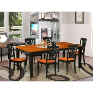 This attractive dinette table set looks simply fantastic. This dining table set would suit perfectly in the dining area of any house. No matter what décor or style you are searhing for this table and chairs set will fit in perfectly. This dining room set is made from rubber wood and features an fantastic Black