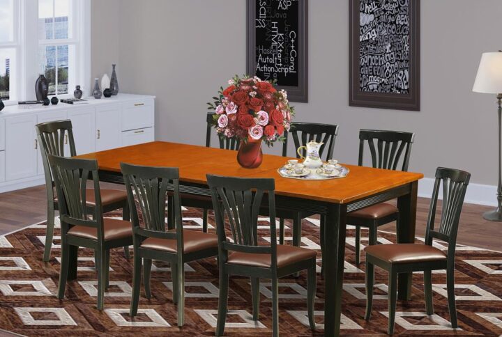 This type of attractive table set looks simply amazing. This dining room set would suit perfectly in the dining area of any house. No matter what décor or type you are trying to find this table and chairs set will fit in perfectly. This dining room set is made out of rubber wood and features an fantastic Black