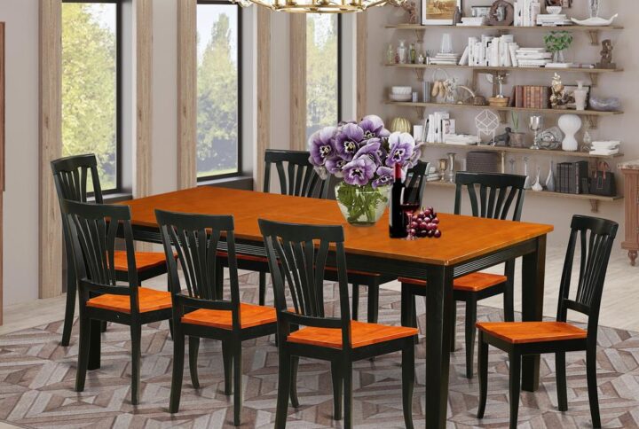 This type of gorgeous table and chairs set looks simply stunning. This dinette set would suit perfectly in the dining space of any house. No matter what décor or style you are searching for this table and chairs set will fit in perfectly. This dining room set is manufactured from rubber wood and features an fantastic Black