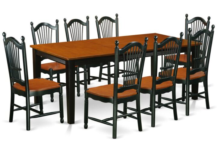 Invite anyone you want for truly upscale dinner parties and festive family feasts alike with this posh dining set. Crafted of solid wood