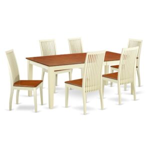 Invite anyone you want for truly upscale dinner parties and festive family feasts alike with this posh dining set. Treat your room's decor with a new and polished look with this modern 7 Piece Dining Set. Crafted of solid wood