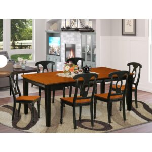 This specific attractive table and chairs set looks simply fantastic. This dinette set would match perfectly in the dining space of any house. No matter what décor or design and style you are trying to find this table and chairs set will fit in perfectly. This dining room set is created from rubber wood and features an amazing Black