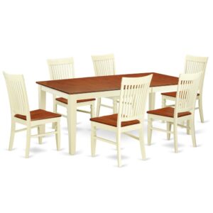 This excellent Quincy dining table set with oval dining table and chairs in Black & Cherry fuses convenience and conservative design to suit almost any kitchen. The tough