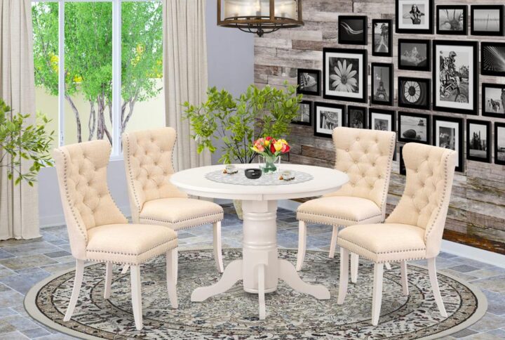 EAST WEST FURNITURE - SHDA5-WHI-32 - 5-PIECE DINING TABLE SET