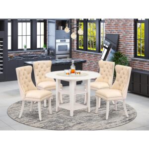 EAST WEST FURNITURE - SUDA5-LWH-32 - 5-PIECE KITCHEN TABLE SET