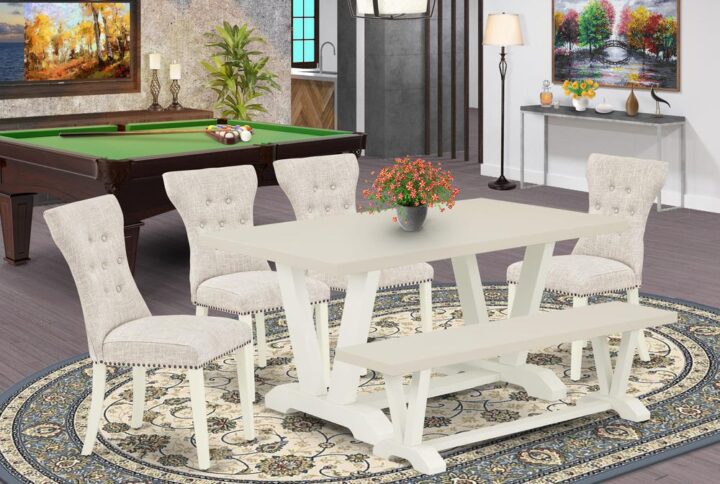 EAST WEST FURNITURE - X026MZ001-5 - 5-PIECE MID CENTURY MODERN DINING TABLE SET