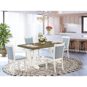 EAST WEST FURNITURE - X097MZ015-5 - 5-PC MODERN DINING TABLE SET