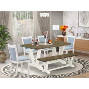 EAST WEST FURNITURE - X097MZ015-6 - 6-PC MID CENTURY MODERN DINING TABLE SET