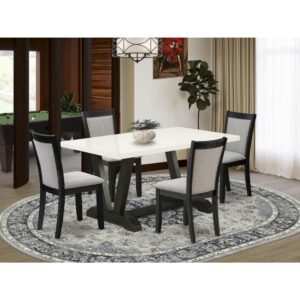 EAST WEST FURNITURE - X696MZ606-5 - 5 PIECE DINING TABLE SET