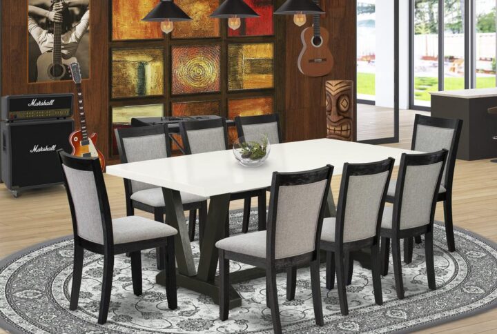 EAST WEST FURNITURE - X726MZ748-7 - 7-Pc DINING ROOM TABLE SET