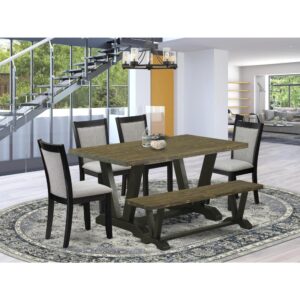 EAST WEST FURNITURE - X796MZ748-6 - 6-Pc DINING TABLE SET