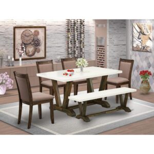 EAST WEST FURNITURE - DMGA5-AWA-03 - 5-PC WOODEN DINING TABLE SET