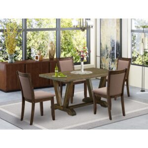 EAST WEST FURNITURE - HBDL3-MAH-W - 3-Pc KITCHEN DINING SET