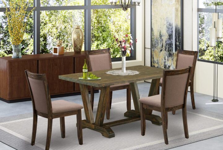 EAST WEST FURNITURE - HBDL3-MAH-W - 3-Pc KITCHEN DINING SET