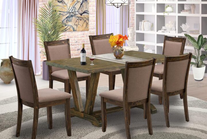 EAST WEST FURNITURE - HBSI5-AWA-04 - 5-PIECE TABLE AND CHAIRS DINING SET