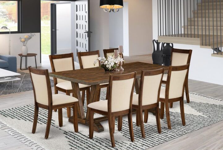 East West Furniture Mid Century Dining Table Set