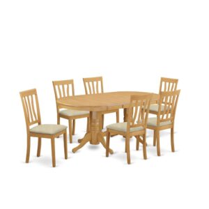 This phenomenal dinner table set includes a long oblong shaped dining table that features Two pedestals. This modern day looking collection has 6 seats and for that reason features an optimal seating capacity Six guests. The product features a likable