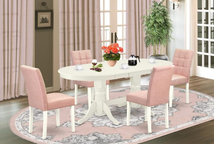 EAST WEST FURNITURE - VAAS5-LWH-42 - 5-PIECE DINING TABLE SET