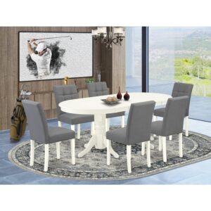 EAST WEST FURNITURE - VAAS7-LWH-41 - 7-PIECE KITCHEN TABLE SET