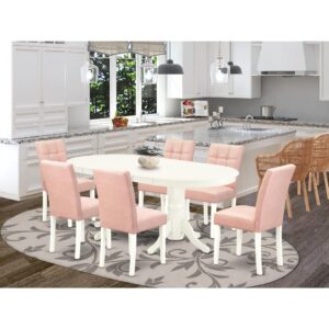 EAST WEST FURNITURE - VAAS7-LWH-42 - 7-PIECE KITCHEN TABLE SET