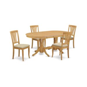 The Vancouver dining room set gives you typical styling by way of an attractiveness deserving of specialized dining and hosting those particular guest visitors. The oval-shaped dining room tabledisplays spectacular design with its show-stopping double pedestals. Striking in a wonderful Oak color