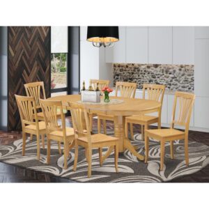 The Vancouver dining table set gives you traditional style with an beauty deserving of elegant dining and hosting those fantastic friends. The oval-shaped small kitchen table demonstrates outstanding style using its show-stopping double pedestals. Eye-catching in a beautiful Oak color