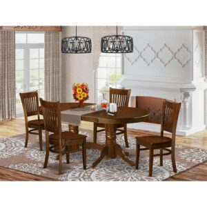 The Vancouver dining table set boasts traditional style by way of an beauty worthy of distinguished dining and entertaining those special guest visitors. The oval-shaped dining room table displays extraordinary style having its show-stopping double pedestals. Eye-catching in an amazing Espresso color