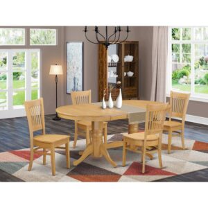 The Vancouver dining room table set features traditional fashion by way of an attractiveness deserving of formal dining and hosting those fantastic guest visitors. The oval-shaped small dining table shows spectacular design having its show-stopping double pedestals. Striking in a beautiful Oak finish