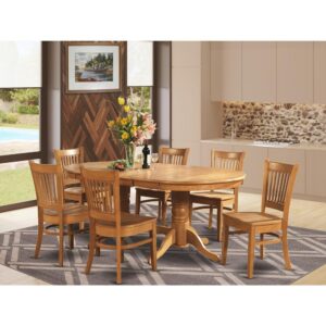 the dining room set is undoubtedly well-built with exceptional100% Asian solid wood. Simplicity of dinette table is paramount aspect in design having a18 inch self-storage butterfly leaf which makes a kitchen table expansion a "breeze.” The slat-back dining chairs are enticing with comfortable hardwood or soft-padded seats.
