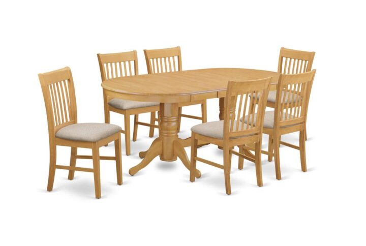 This particular dinner table collection includes a long oblong shaped dining table that features A pair of pedestals. This modern day looking collection has 6 seats and for that reason has an optimal seating capacity 6 persons. The product features a likable