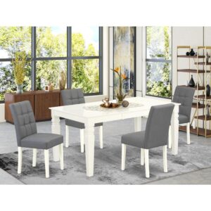 EAST WEST FURNITURE - WEAS5-WHI-41 - 5-PIECE MODERN DINING TABLE SET