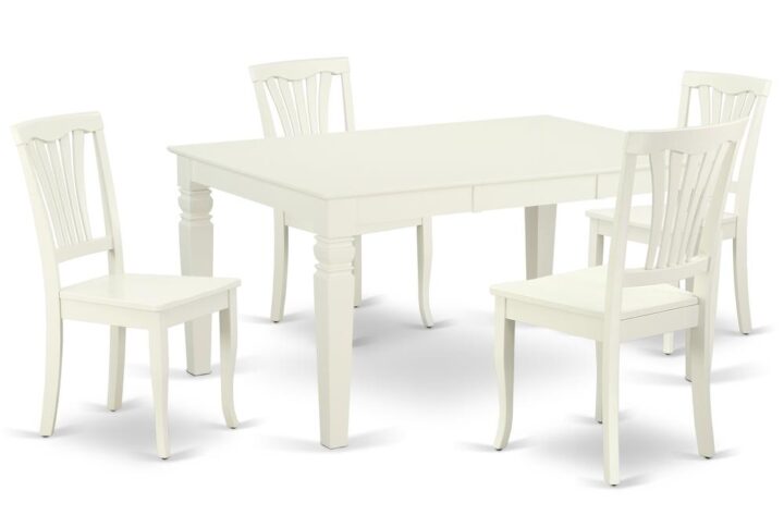 This amazing WEAV5-LWH-W dining set facilitates an affectionate family feeling. A comfortable and luxurious Linen White color offers any dining-room a relaxing and friendly feel with the small kitchen table. With a soft rounded bevel at the edge of the table top