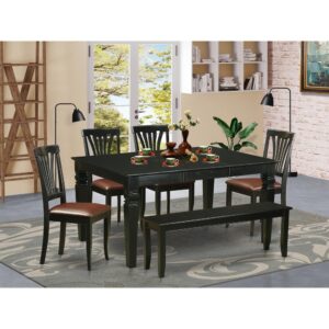 This dining table set of 6 pieces is for many different target audiences. The framework material is consisting of rubber wood