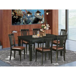 This dining table set of 7 pieces is for many different target audiences. The framework material is consisting of rubber wood