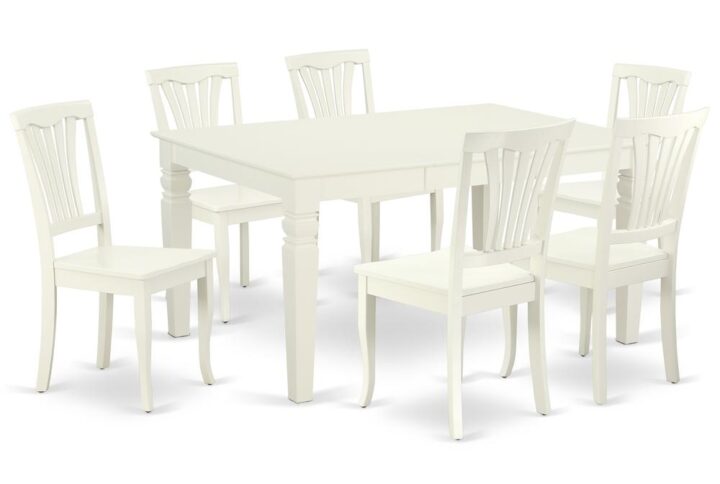 This amazing WEAV7-LWH-W dining set facilitates an affectionate family feeling. A comfortable and luxurious Linen White color offers any dining-room a relaxing and friendly feel with the small kitchen table. With a soft rounded bevel at the edge of the table top