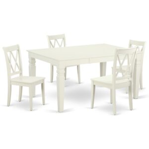 This amazing WECL5-LWH-W dining set facilitates an affectionate family feeling. A comfortable and luxurious Linen White color offers any dining-room a relaxing and friendly feel with the small kitchen table. With a soft rounded bevel at the edge of the table top