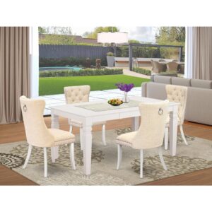 EAST WEST FURNITURE - WEDA5-WHI-32 - 5-PIECE KITCHEN TABLE SET
