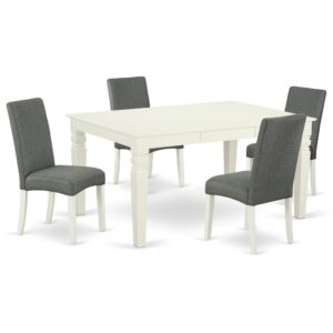 This amazing WEDR5-LWH-07 dining set facilitates an affectionate family feeling. A comfortable and luxurious Linen White color offers any dining-room a relaxing and friendly feel with this medium kitchen table. This well-designed and comfortable kitchen table may be used for hours at a time. No heat treated pressured wood like MDF