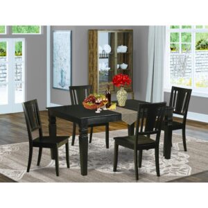 With a durable and easy-to-maintain rectangular table and chairs
