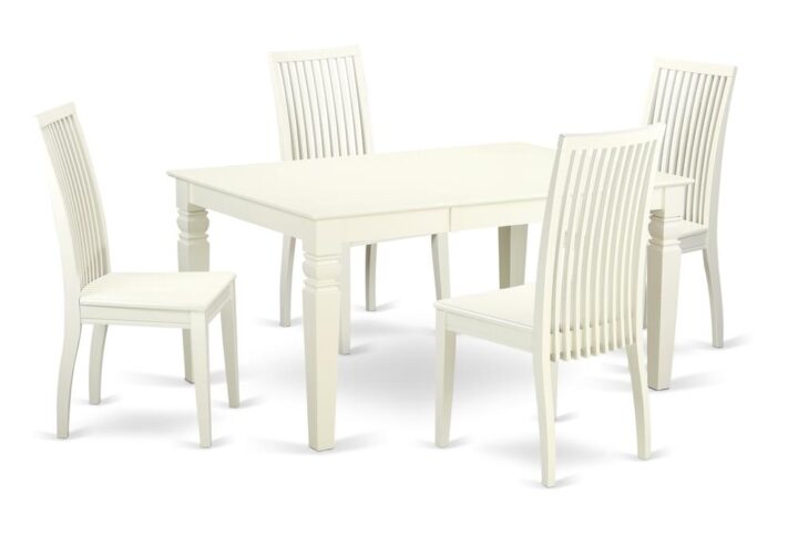 Outfit your dining room in effortless style with this essential Five Piece Dining Set