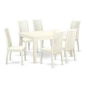 Outfit your dining room in effortless style with this essential Seven Piece Dining Set