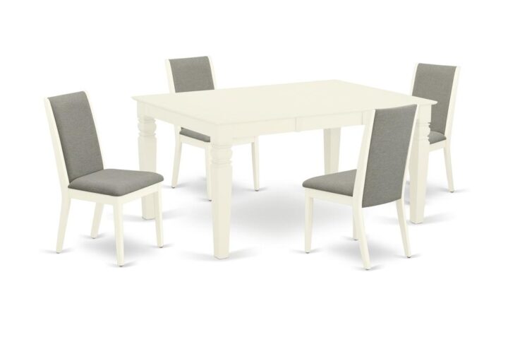 EAST WEST FURNITURE 5-PC KITCHEN TABLE SET 4 AMAZING PARSON CHAIR AND RECTANGULAR DINING TABLE