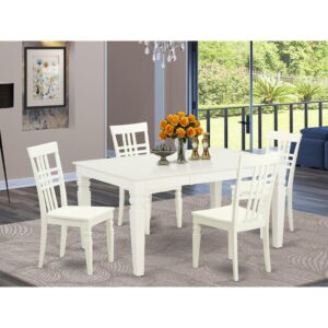 This elegant dining set is comprised of one table and four chairs. It has a maximum capacity for four people. This seat can be situated in the dining room or a kitchen as it does not take much space. It is suitable for a nuclear family. The Linen White finish dining set is ideal for meals as it is made up of Asian hardwood allowing hot food to be laid on the table. It has an exquisite finish therefore making your kitchen or dining set look great.