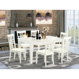 This majestic dining set is comprised of one table and six chairs in a brish Linen White finish. It has a maximum capacity of six people. This seat can be situated in the dining room or a kitchen as it does not take much space. It is suitable for a nuclear family. The dinner set is ideal for meals as it is made up of Asian hardwood allowing hot food to be laid on the table. It has an exquisite finish therefore making your kitchen or dining set look great.