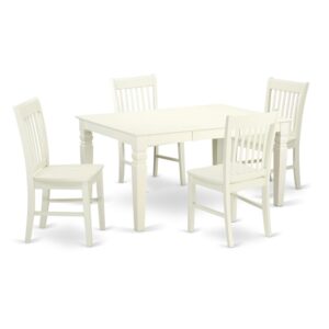Outfit your dining room in effortless style with this essential 5 Piece Dining Set