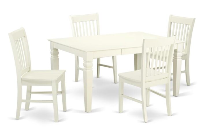 Outfit your dining room in effortless style with this essential 5 Piece Dining Set