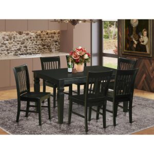 This kind of dining room set has a medium-sized rectangle kitchen table